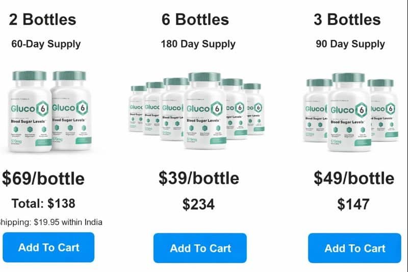 Gluco 6 Pricing